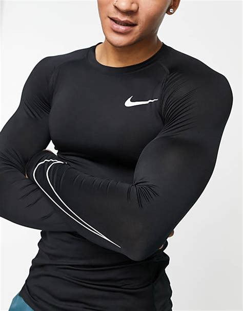 nike pro training langärmliges oberteil in schwarz|Men's Nike Training Apparel .